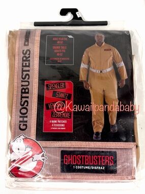 Ghostbusters Cosplay Halloween Costume Licensed ADULT PLUS SIZE 2XL (48-52) New